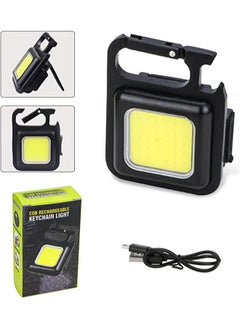 SHOPI Small LED Flashlight, Rechargeable Keychain Mini Flashlight, 4 Light Modes Portable Pocket Light with Folding Bracket Bottle Opener and Magnet Base for Fishing Walking Camping Outdoor Indoor  - Image 1