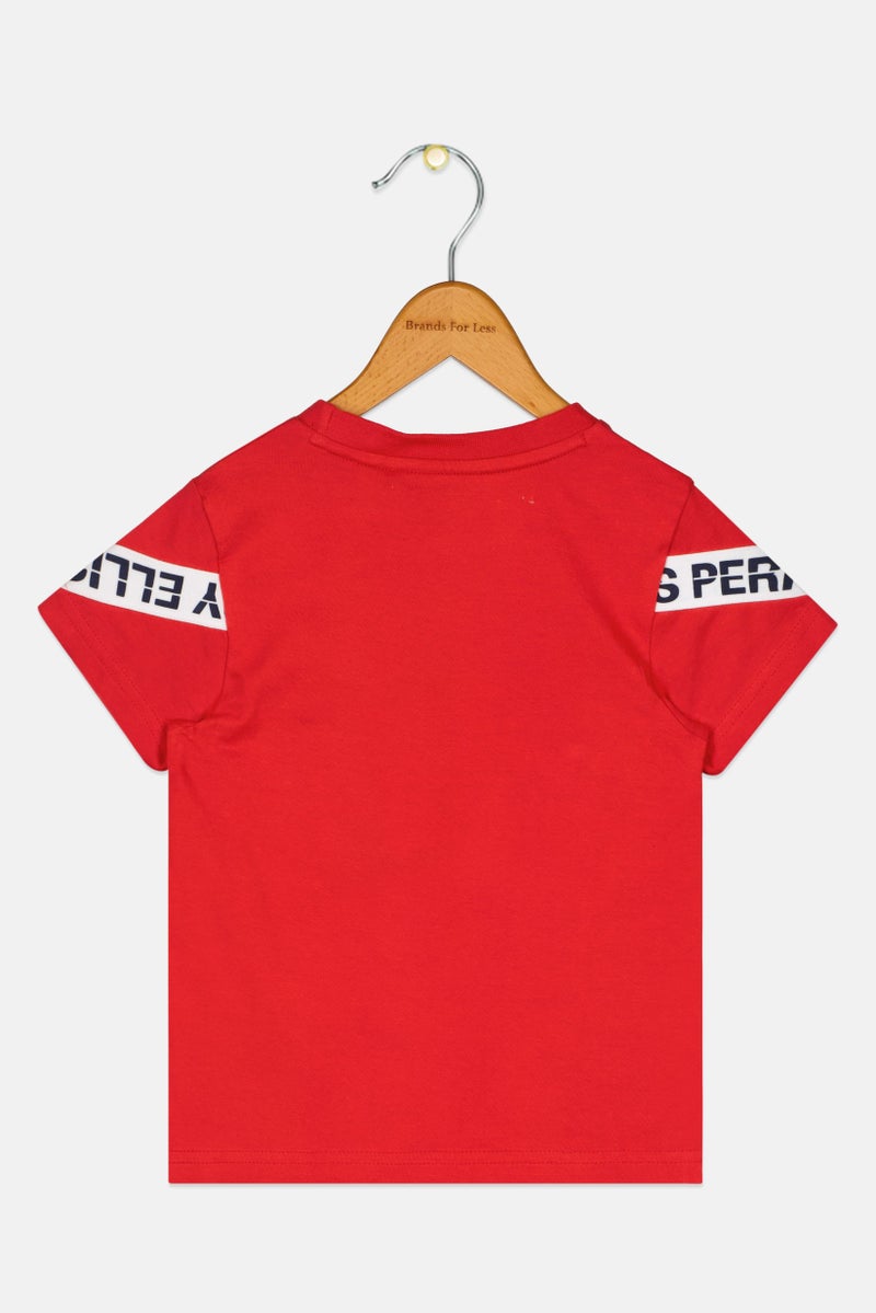 PERRY ELLIS Toddlers Boy Brand Logo Short Sleeve T-Shirt, Red - Image 2