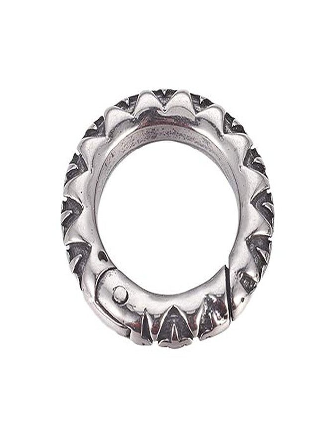 CHGCRAFT 1Pc Stainless Steel Spring Gate Ring O Ring Antique Silver Color Clasp Ring Shaped Charms Circle Connector for DIY Key Ring Making 18x3.5mm - Image 1