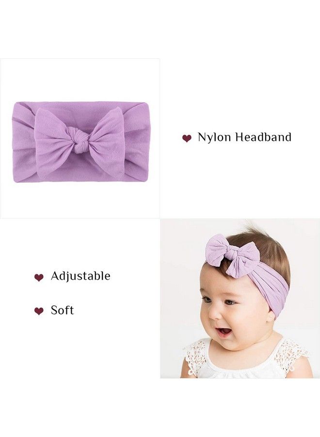 maycreate 6 Piece Baby Nylon Headbandsturban Knotted Girls Hairband Super Soft And Stretchy Hair Wrap For Newborn Toddle Childrens Girls 123456 Year Old - Image 5
