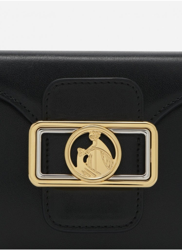 LANVIN PARIS Lanvin Nano Pencil Shiny Leather Shoulder Bag Black  - Image 5