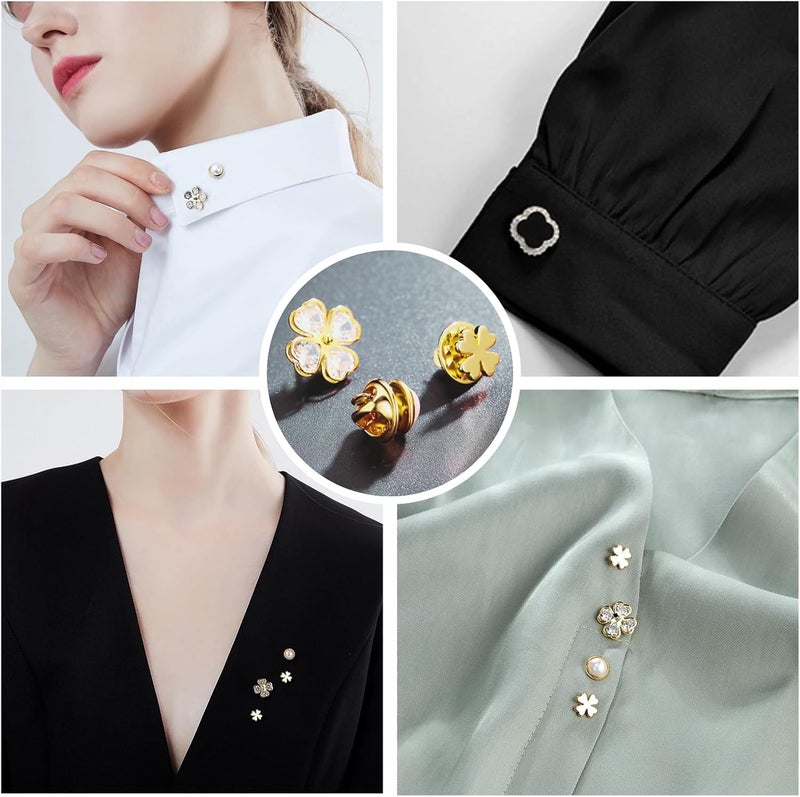 KASBEE Pin Backs, Lapel Pin Backs, 50PCS Brass Metal Pin Backings for Brooch Tie Hat Badge Insignia, Gold - Image 3