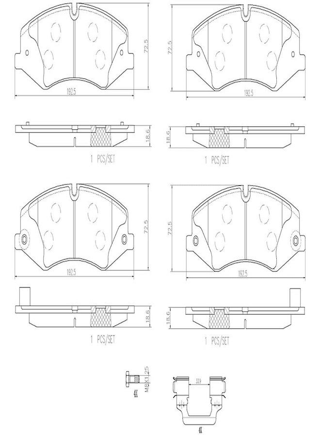 بريمبو طقم تيل فرامل قرصية بريمبو P44022N - Image 3