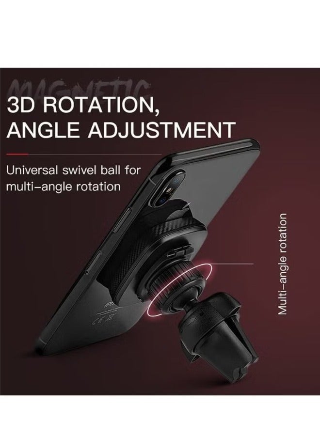 ACLIX GO-Des GD-HD611 Car Air Vent Magnetic Phone Holder,360 Degree Rotation Mobile Car Mount Compatible with iPhone 14 Mini/iPhone 13/13 Pro / 13 Pro Max/iPhone 12 Series Black (Type A) - Image 3
