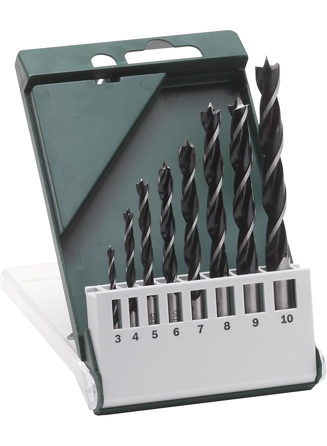BOSCH 2609255215 Brad Point Drill Bit Set 8 Pieces - Image 1