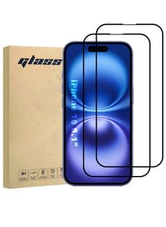 Glass 2 Pack iPhone 16 Screen Protector, HD Full Cover Tempered Glass Screen Protector, [9H Hardness][Smooth Touch][Anti-Fingerprint][Anti-Scratch][Bubble-Free] Screen Protector for iPhone 16 6.1 inch (Boxed, 2PCS)  - Image 1