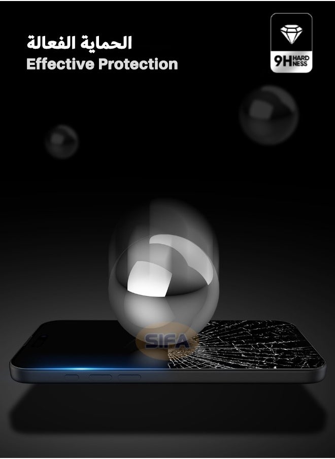 Glass 2 Pack iPhone 16 Screen Protector, HD Full Cover Tempered Glass Screen Protector, [9H Hardness][Smooth Touch][Anti-Fingerprint][Anti-Scratch][Bubble-Free] Screen Protector for iPhone 16 6.1 inch (Boxed, 2PCS)  - Image 3