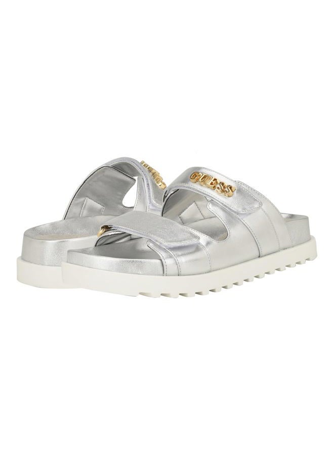 GUESS صندل فلات نسائي فابولون، فضي 040، 7 - Image 3