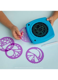 Spirograph Spirograph Doodle Pad- Arts and Crafts, Scratch Art, LCD Writing Tablet for Kids, Kids Toys, Art Supplies, Drawing Kit, Spiral Art, Double-Sides Stylus, Build-in Storage, Stencils Included, Ages 5+  - Image 4