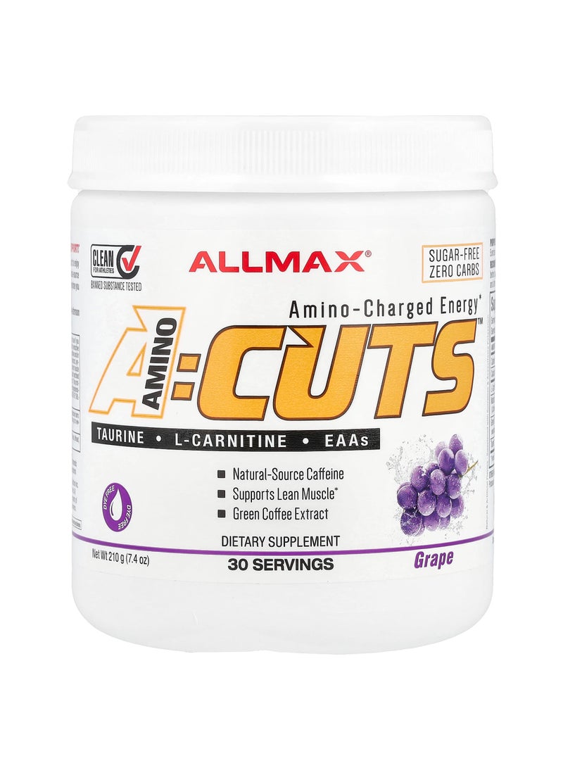 Allmax ACUTS, Amino-Charged Energy, Grape, 7.4 oz (210 g)