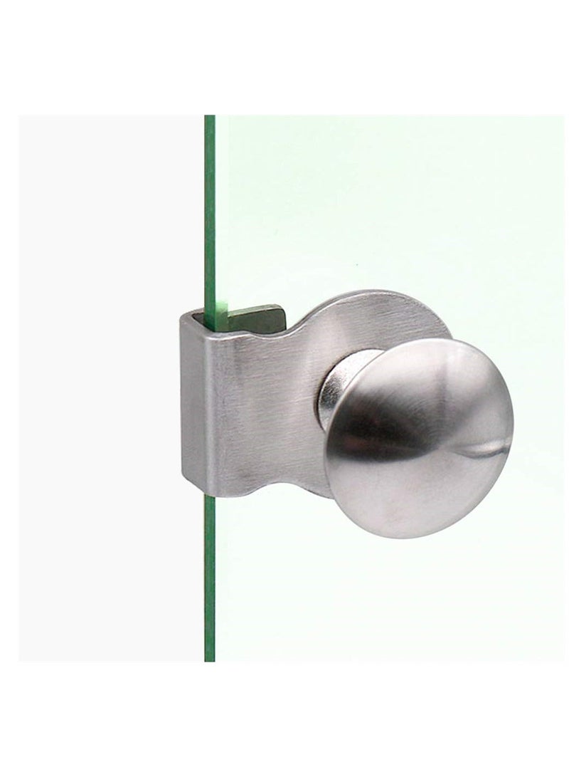 Glass Door Handle, 4 Pcs Stainless Steel Handle, No Drilling Door Clips Clamps Pulls Handles Knobs for Glass 5-8mm Showcase Furniture Glass Cabinets Drawer - Image 2