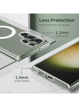 Samsung Galaxy S24 Ultra Magsafe Case Support Wireless Charging Slim Thin Magnetic Cover Anti Scratch Shockproof Hard Transparent Phone Case Compatible with Samsung Galaxy S24 Ultra 6.8 Inch - view 4