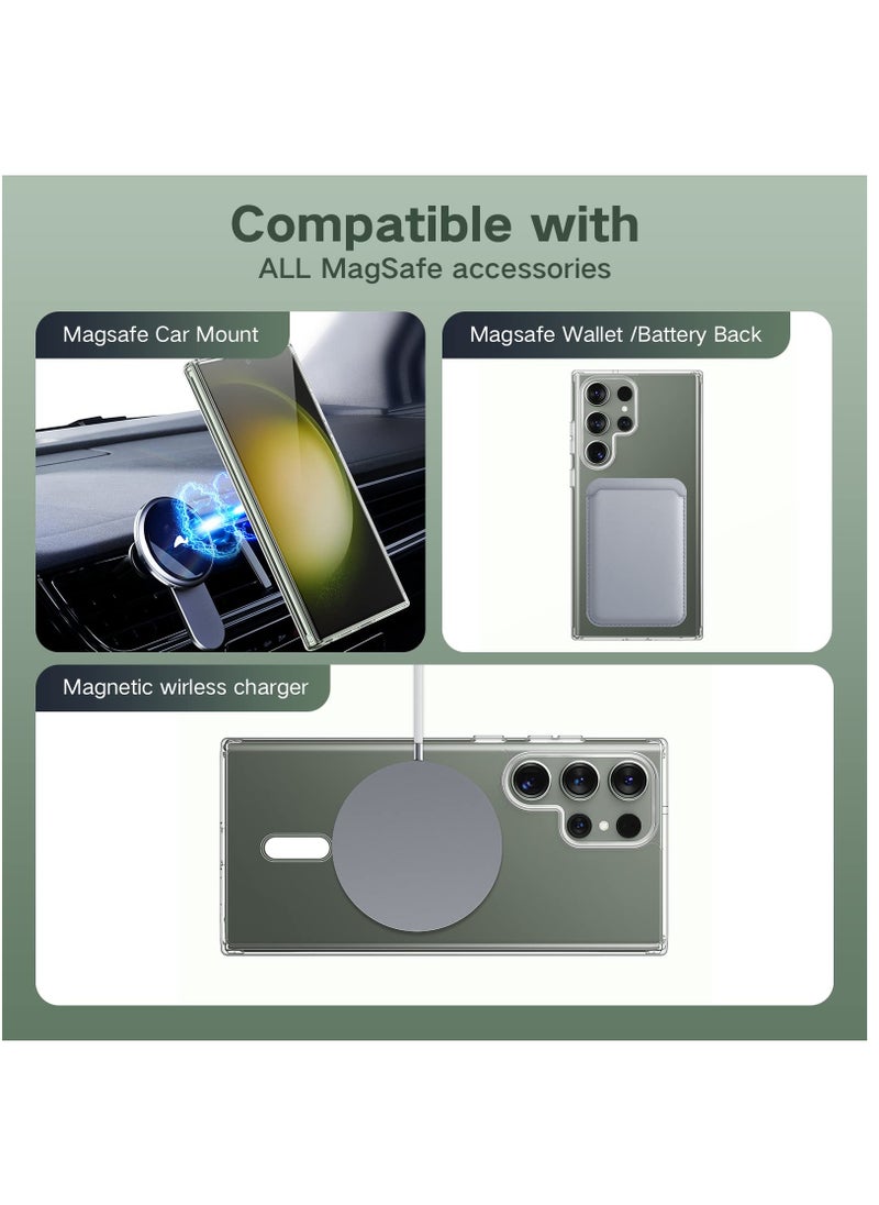 Samsung Galaxy S24 Ultra Magsafe Case Support Wireless Charging Slim Thin Magnetic Cover Anti Scratch Shockproof Hard Transparent Phone Case Compatible with Samsung Galaxy S24 Ultra 6.8 Inch - pzsku/ZBFFF4731A3BEDE6D2116Z/45/_/1702883728/ef426e11-ed26-4bf7-a7d6-c0ac04aaa99a