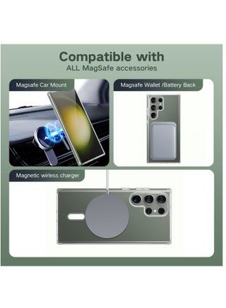 Samsung Galaxy S24 Ultra Magsafe Case Support Wireless Charging Slim Thin Magnetic Cover Anti Scratch Shockproof Hard Transparent Phone Case Compatible with Samsung Galaxy S24 Ultra 6.8 Inch - view 3