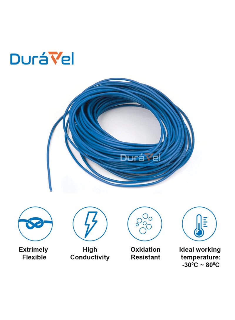 Duravel Duravel Electrical Wire Cable,Wire Conductor for Power Transmission (Blue 1.5mm, 50 Meter)  - Image 4