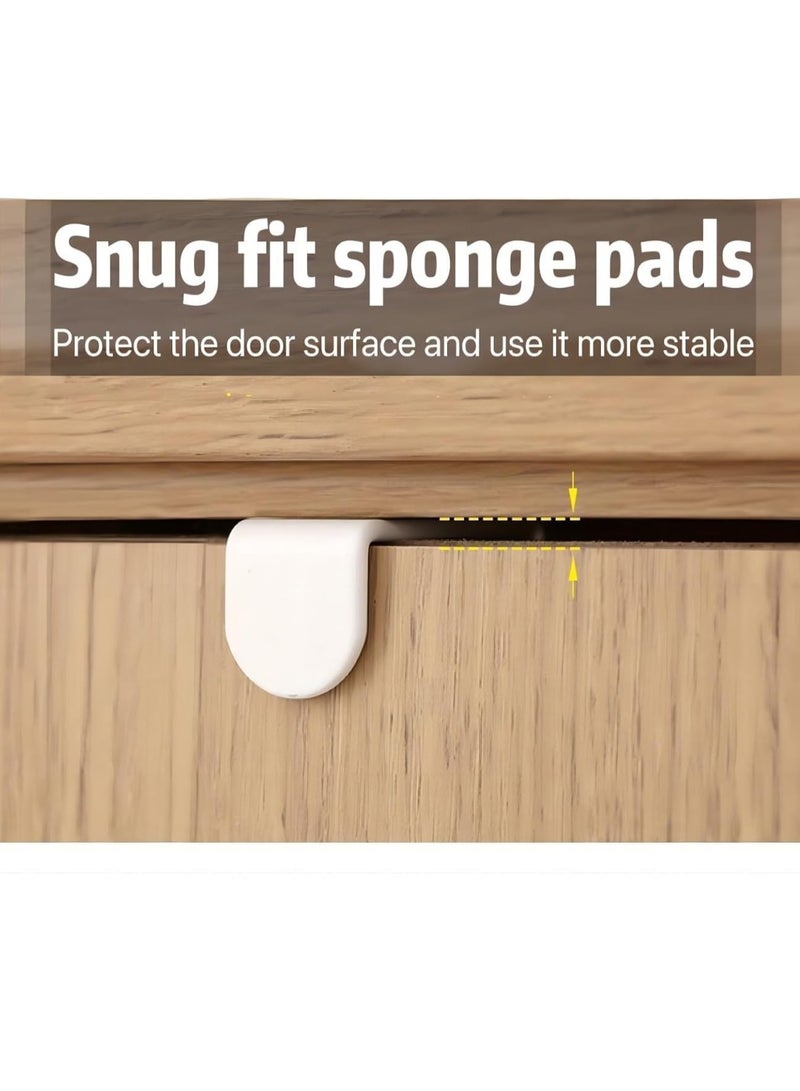 SYOSI Over The Door Hooks 4 Pack Heavy Duty Organizer Hooks with Double Wood Hooks Door Hanging Hooks for Hanging Coats Hats Robes Towels Bathroom Living Room Kitchen Clothes Shoe Bag White - Image 5
