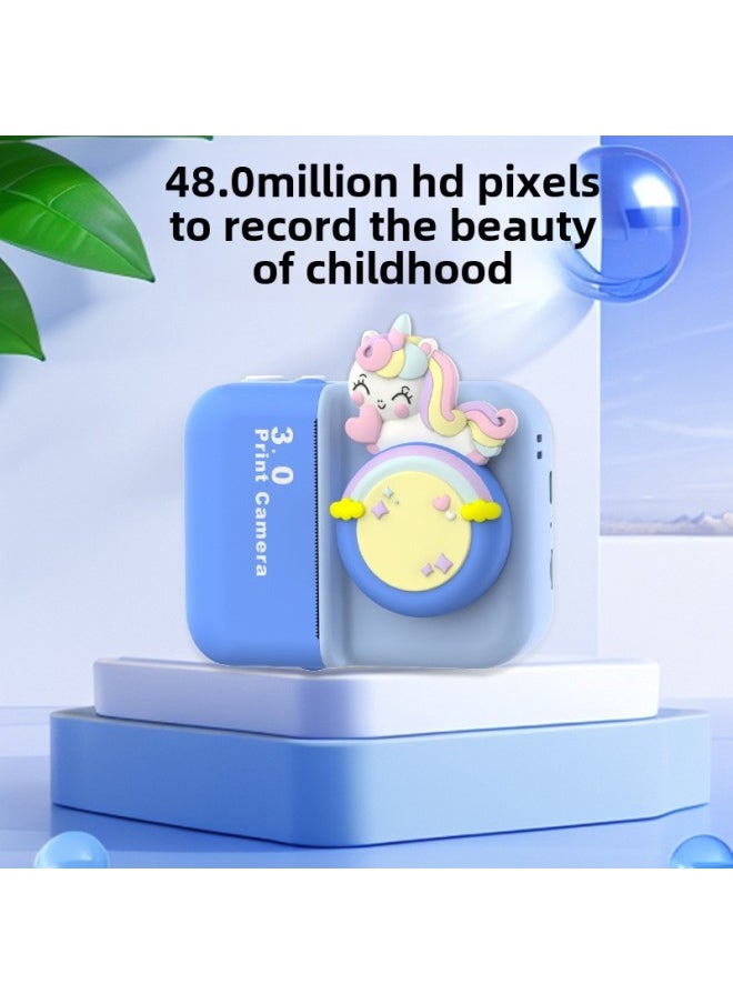 Generic D3 Children's Porofles Print Camera Instant Portable HD Digital Camera-Color:D3 Polaroid (yellow Brown 64g Memory Card)  - Image 4