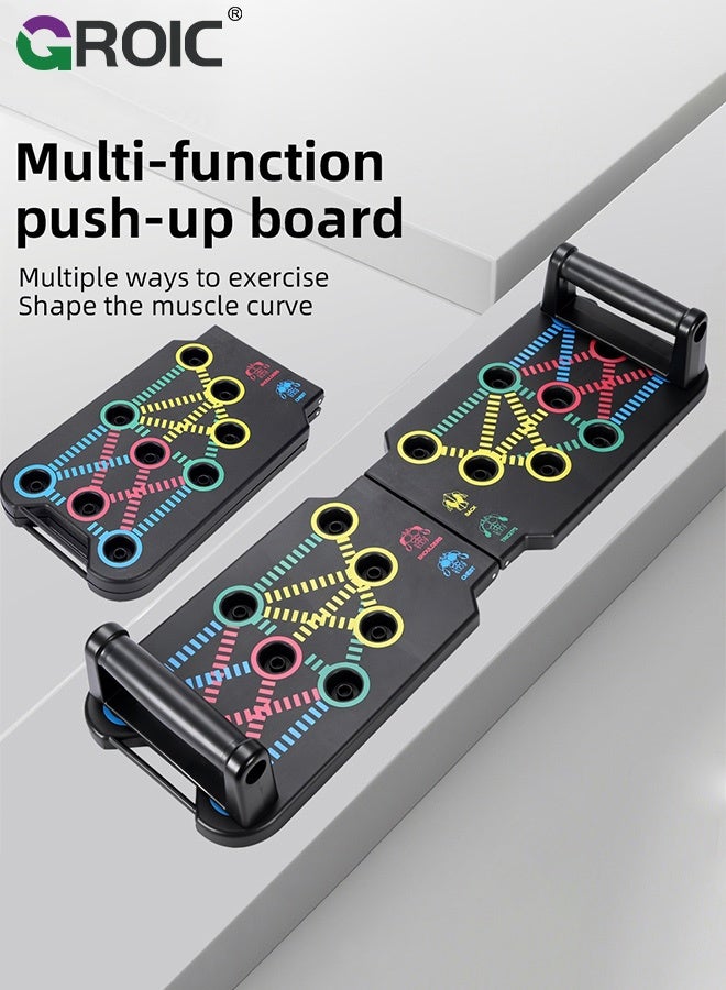 GROIC Multifunctional Push-Up Board & Breathable Sport Gloves Set – Fitness Board Home Gym Kit for Chest, Shoulders, Back & Triceps with Anti-Slip Grip Training Accessories - Image 2