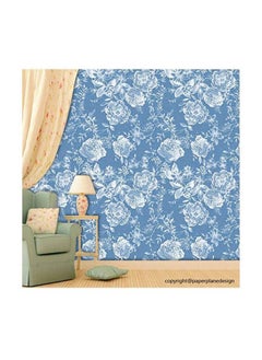 Paper Plane Design Premium Self Adhesive Sticker Wallpaper. Theme Aqua Blue Floral (16 X 90 Inch X 1 Roll / 10 Sq Ft) (80 Square Feet (For Standard Full Wall))  - Image 2