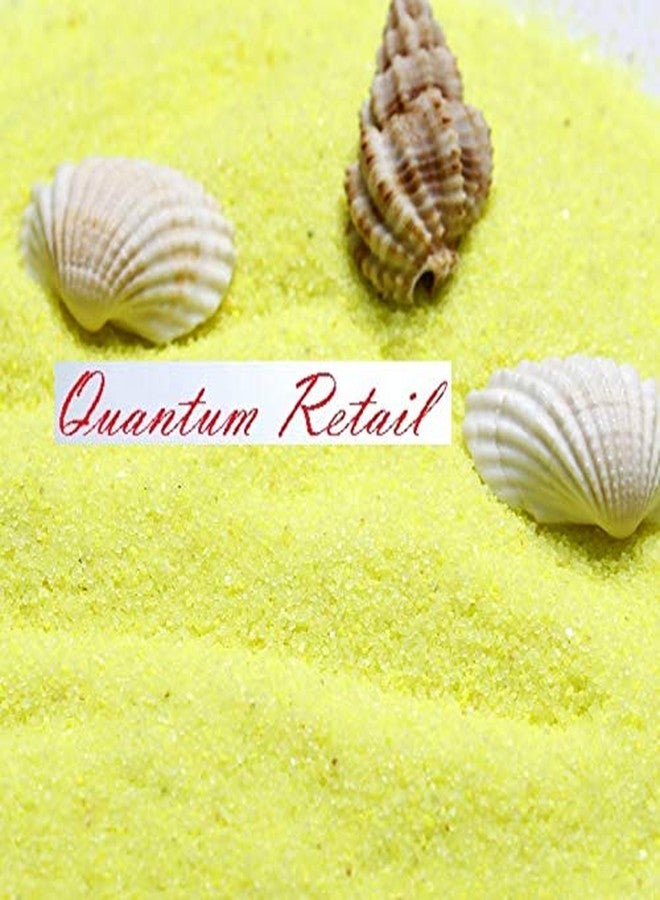 Quantum Retail - Lemon Yellow Colour Sugar Sand Gravel for Aquarium/Home & Garden/Lawn Decoration/Aquarium Substrate/Terrarium/Quartz Sand/Aquarium Sand for Fish Tank (2.5 KG) - Image 2