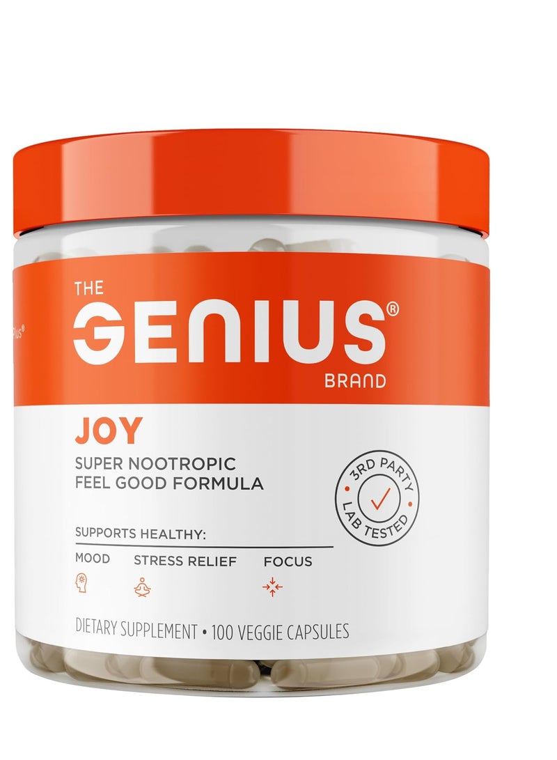 ذا جينيس براند Genius Joy، محسن المزاج منشط الذهن، 100 كبسولة نباتية - Image 1