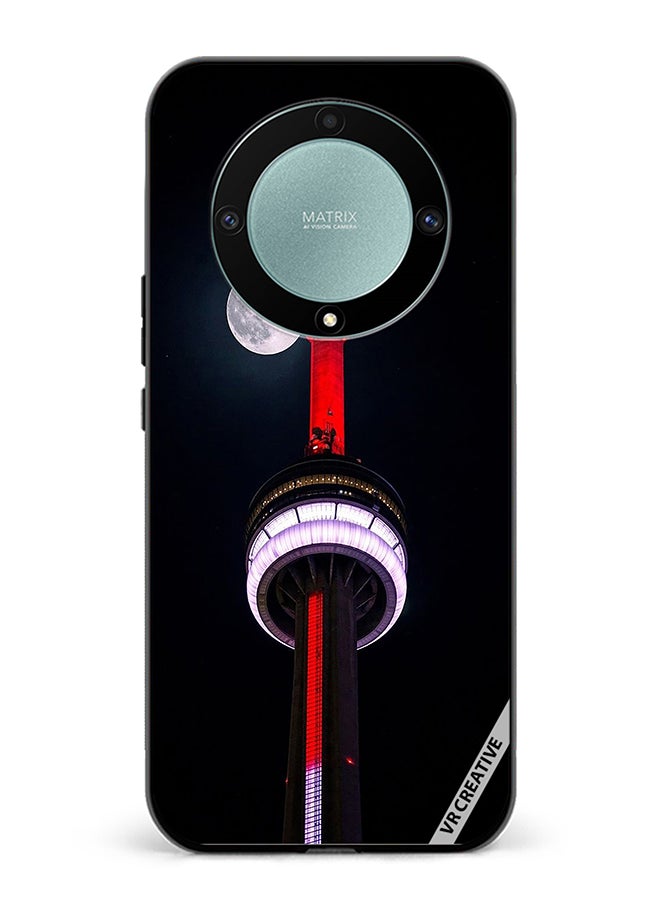 VR CREATIVE Protective Case Cover For Honor X9b Cn Tower Light up Red Design Multicolour - Image 1