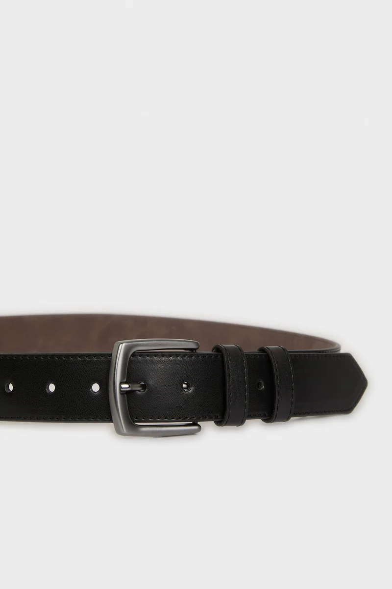 Defacto  Man Rectangle Clasp Faux Leather Jean Belt for Men | Best Price UAE
