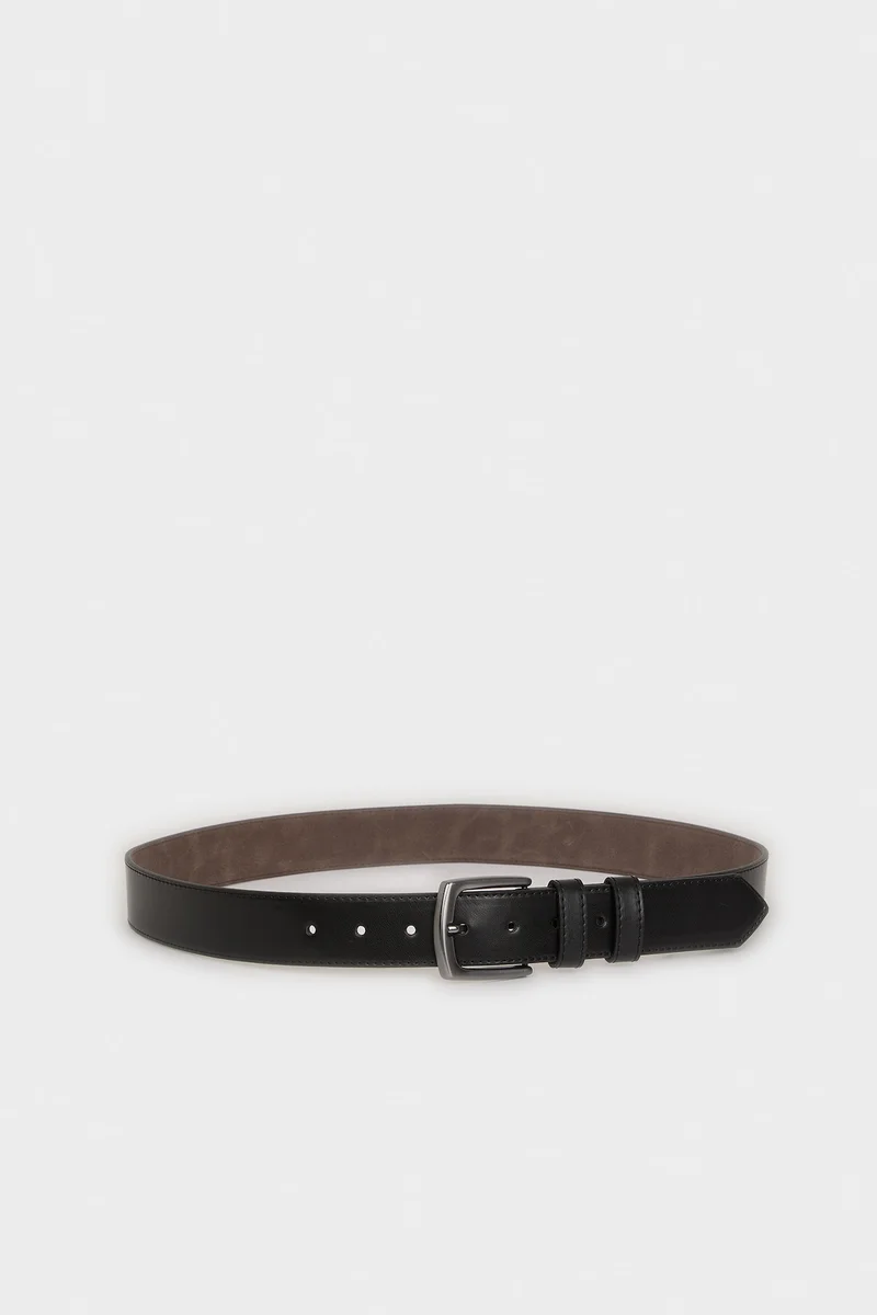 Defacto  Man Rectangle Clasp Faux Leather Jean Belt for Men | Best Price UAE