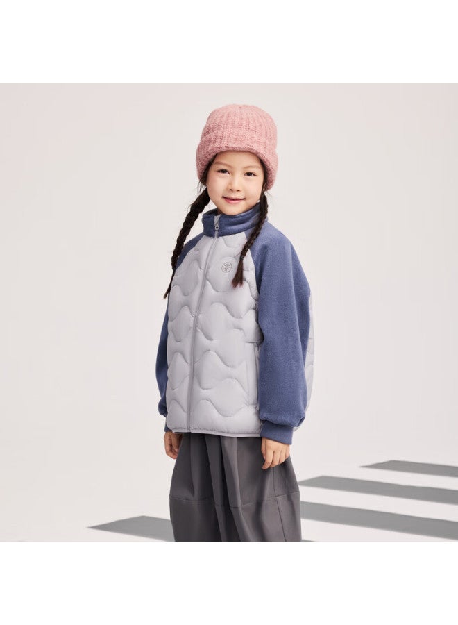 Snowflying Autumn New Kids And Parent-child Gourd Pattern Patchwork Lightweight Down Jacket Versatile Outdoor - Image 1