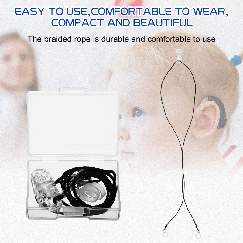 Flutesan 3 Pieces Hearing Aids Clip Holder Portable Hang Rope Anti-lost Rope Amplifier Lanyard Clips and Hearing Aid Case Accessories Security Clip Fixation Cord for Hearing for Hearing Amplifiers  - Image 4