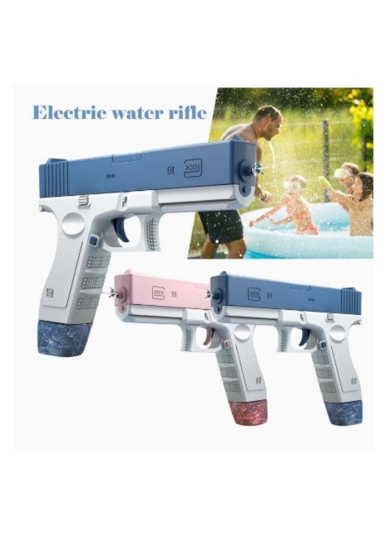 Electric water gun, automatic Glock water gun for kids and adults, beach and pool water gun for summer play (pink)
