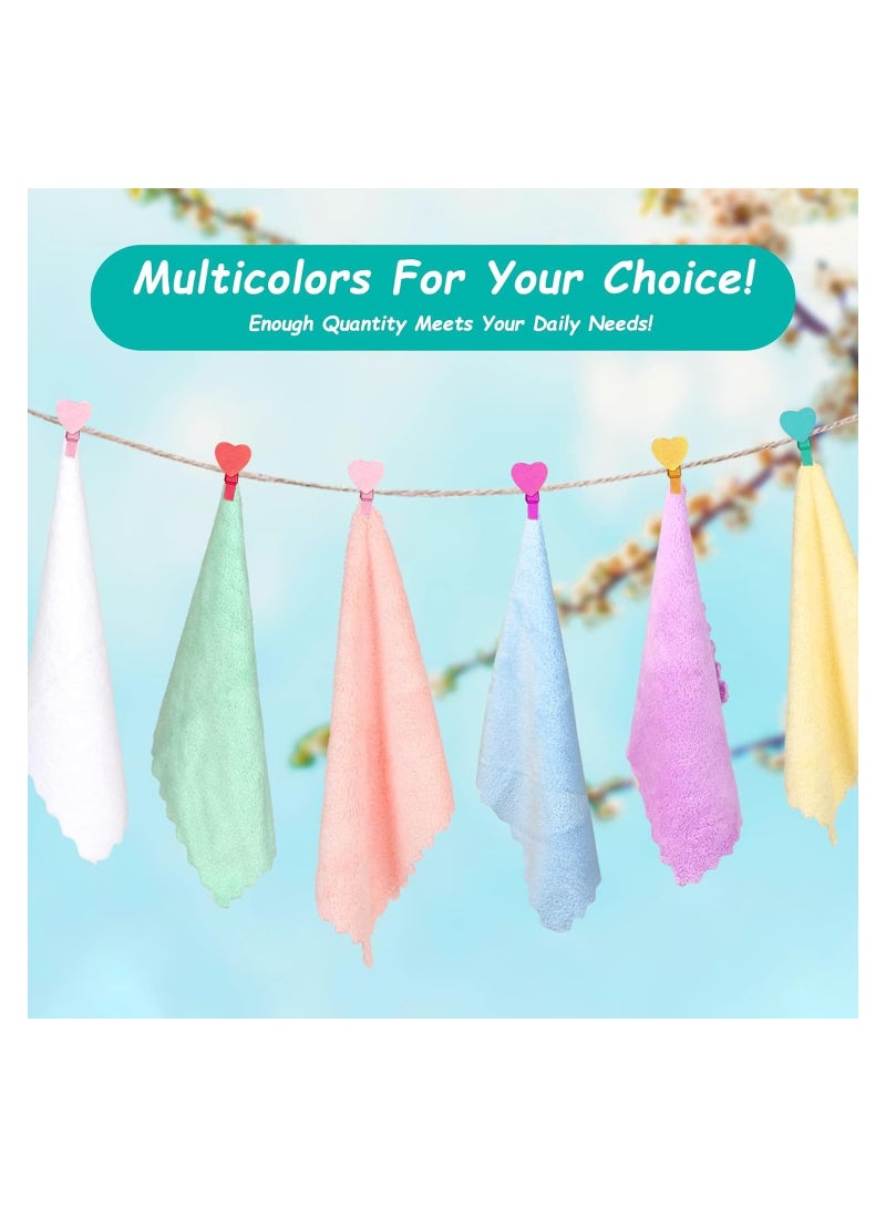 Zikra Baby Flannel Wash Face Cloths, 5 Pcs Ultra Soft Face Cloths, Breathable Bamboo Face Cloth Flannels Cotton Wash Face Towels, Reusable Facial Body Clean Cloths, for Baby Kids Adults( 25 x 25 cm) - Image 4