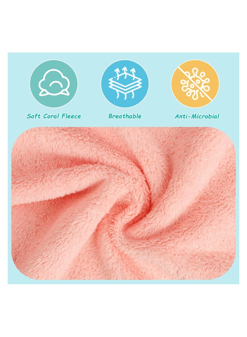 Zikra Baby Flannel Wash Face Cloths, 5 Pcs Ultra Soft Face Cloths, Breathable Bamboo Face Cloth Flannels Cotton Wash Face Towels, Reusable Facial Body Clean Cloths, for Baby Kids Adults( 25 x 25 cm) - Image 5