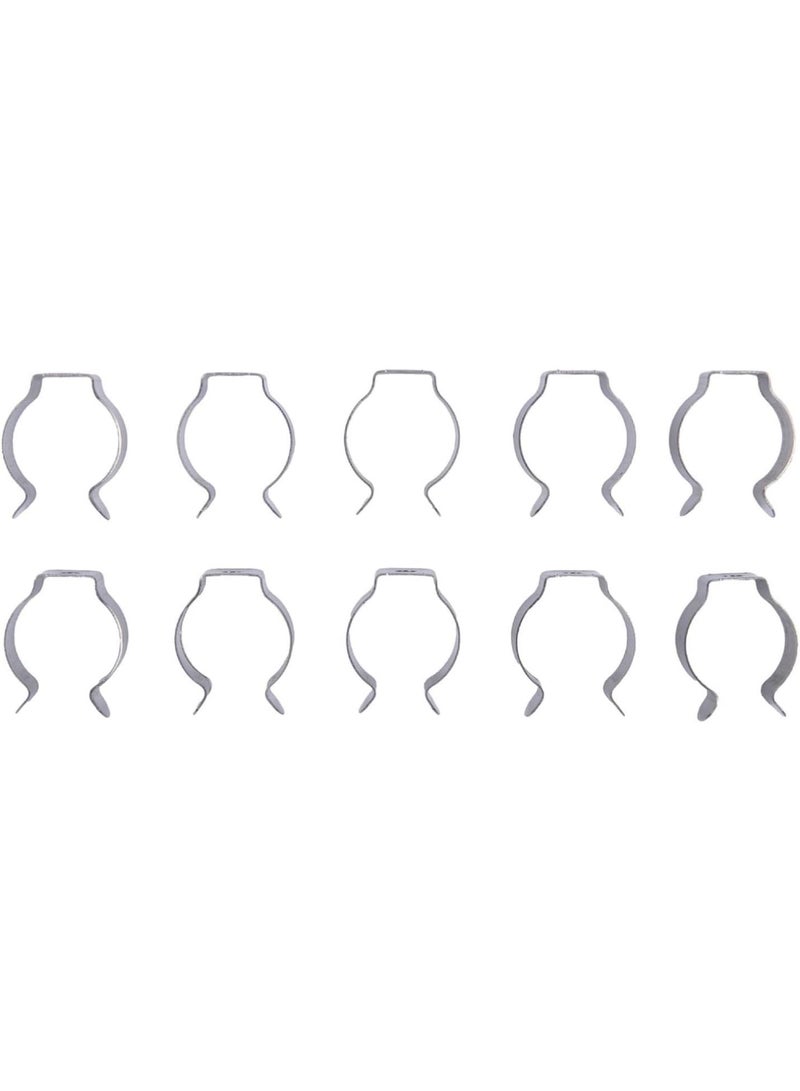 GGOOT Tool Spring Terry Clips Storage Mounting Brackets Heavy Duty Metal Clamp Holders Multi Purpose Pipe Fixing Clips Workshop Hardware 10 Pieces(25mm) - Image 1