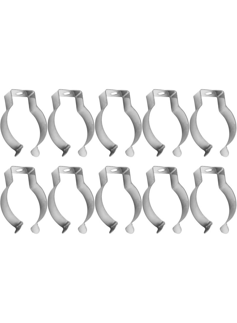 GGOOT Tool Spring Terry Clips Storage Mounting Brackets Heavy Duty Metal Clamp Holders Multi Purpose Pipe Fixing Clips Workshop Hardware 10 Pieces(25mm) - Image 5