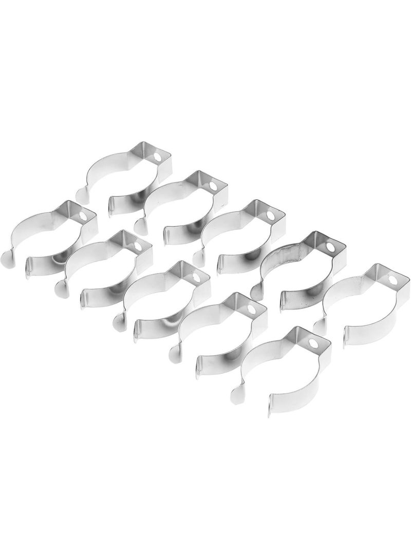 GGOOT Tool Spring Terry Clips Storage Mounting Brackets Heavy Duty Metal Clamp Holders Multi Purpose Pipe Fixing Clips Workshop Hardware 10 Pieces(25mm) - Image 4