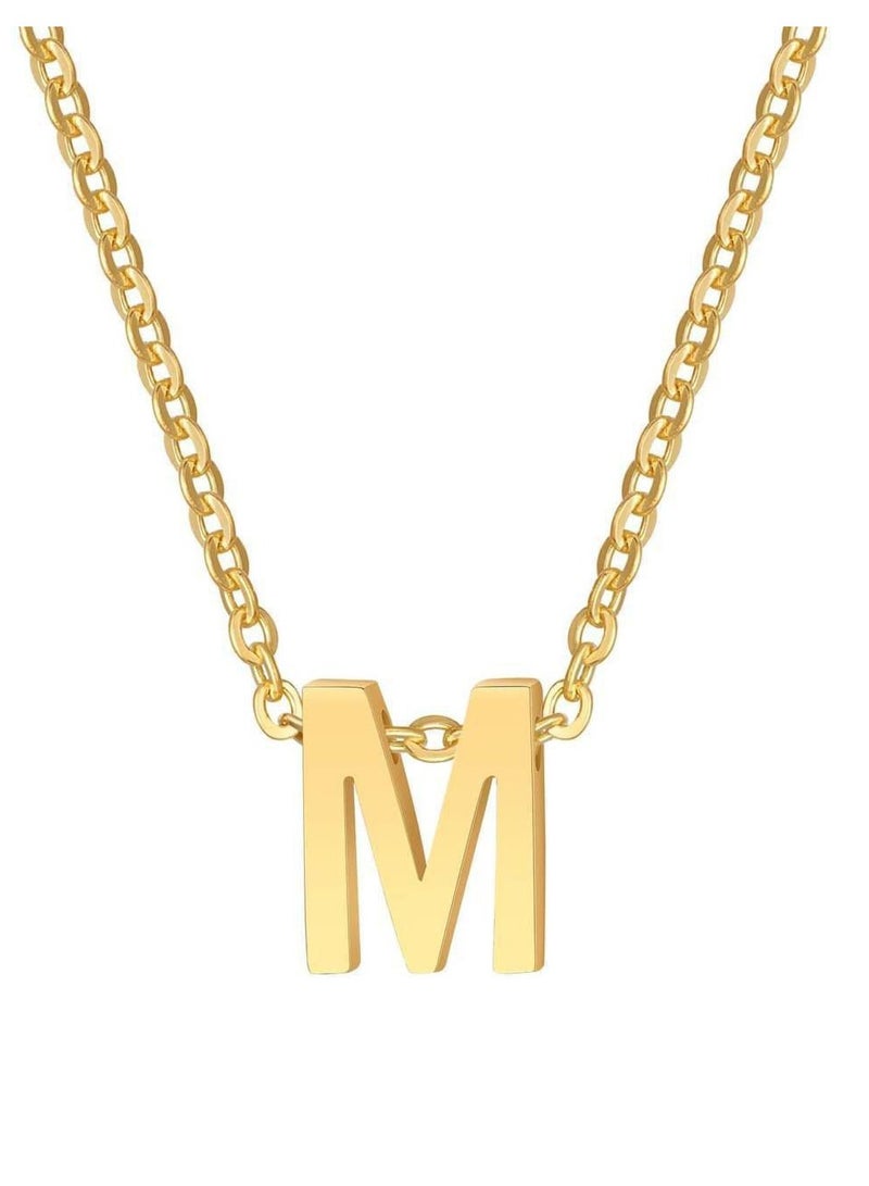 Radwa Azam Initial Necklace for Women, 18k Gold Plated Dainty Gold Letter Necklace, Personalized Initial Pendant Necklace Gold Choker Necklace for Women - Image 2