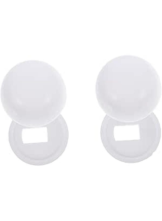 مجموعة أغطية مسامير مقعد المرحاض الممدودة من قطعتين، مبطنة بإغلاق ناعم، إكسسوارات زخرفية للمنزل - Image 1