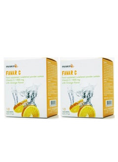Pharco Pack Of 2 Pharco Vitamin C Granules to Boost Immunity and Maintain Health 10 Sachets  - Image 1