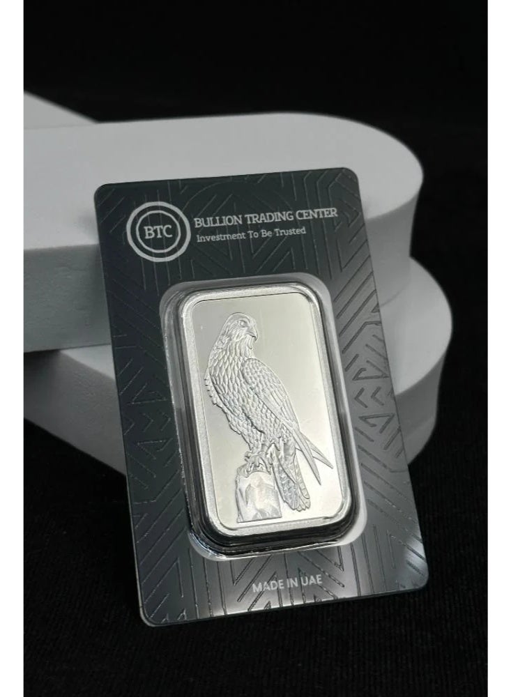 BTC 10 Tola The Falcon Silver Bar 999.0 Purity
