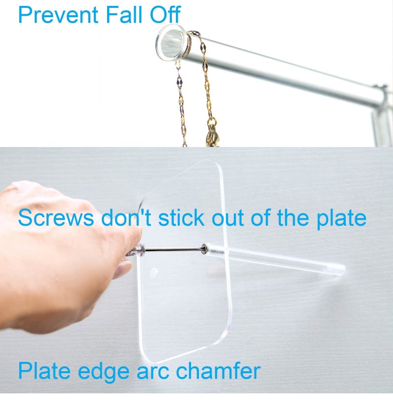 lengnoyp Premium Jewelry Stand , Solid Clear 2-Tier Acrylic Jewelry Organizer Stand & Bracelet holder Stand for Necklace Display, Ring & Watch Display - Image 5