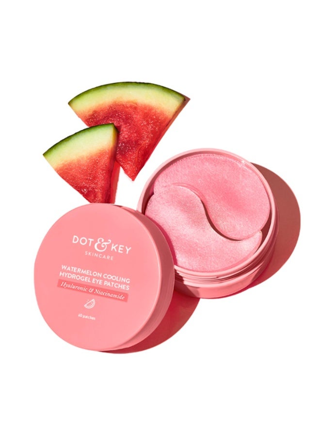 دوت آند كي لصقات دوت آند كي الهيدروجيلية المنعشة برائحة البطيخ للعينين، لتخفيف الهالات السوداء والانتفاخ | مع حمض الهيالورونيك والنياسيناميد | لصقات للعينين | ترطب وتخفف الانتفاخ فوراً | 60 لصقة - Image 1