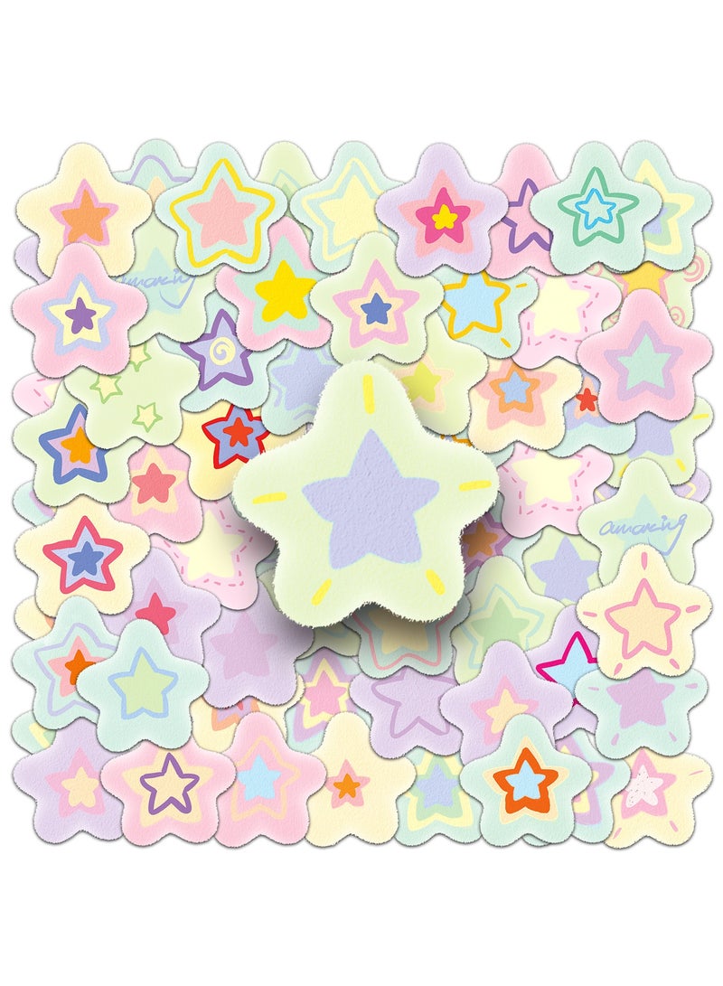 قوس قزح أورينبو ملصقات نجوم كرتونية لطيفة للمراهقين والأولاد والبنات والأطفال، 50 قطعة من ملصقات الفينيل المقاومة للماء لأجهزة الكمبيوتر المحمول والتابلت وقوارير المياه ودفاتر القصاصات والهواتف وأجهزة الكمبيوتر المحمولة وحقائب اليد ومجموعة ملصقات جميلة - Image 1