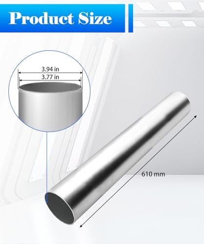 Maigoo Universal 4 102mm Outside Diameter Aluminum Intercooler Pipe Air Intake TubePolished Brushed Finish OD 4 Length 610mm - Image 3