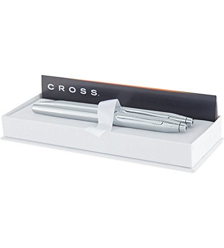 Cross Century II Collection Gift Set, Engraved Chrome Fountain Pen, Medium Steel Nib & Ballpoint Pen(AT0087WG-97MS) - Image 2