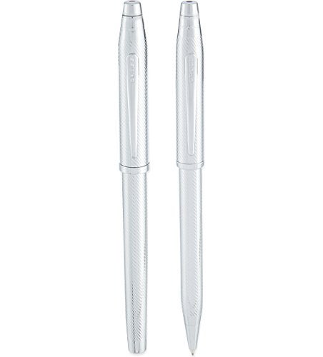 Cross Century II Collection Gift Set, Engraved Chrome Fountain Pen, Medium Steel Nib & Ballpoint Pen(AT0087WG-97MS) - Image 1