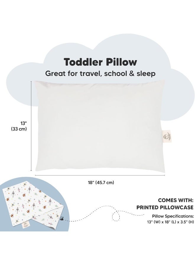 KeaBabies Toddler Pillow with Pillowcase - 13x18 My Little Dreamy Kids Travel Bed Pillows for Sleeping  - Image 3