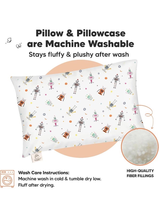 KeaBabies Toddler Pillow with Pillowcase - 13x18 My Little Dreamy Kids Travel Bed Pillows for Sleeping  - Image 4