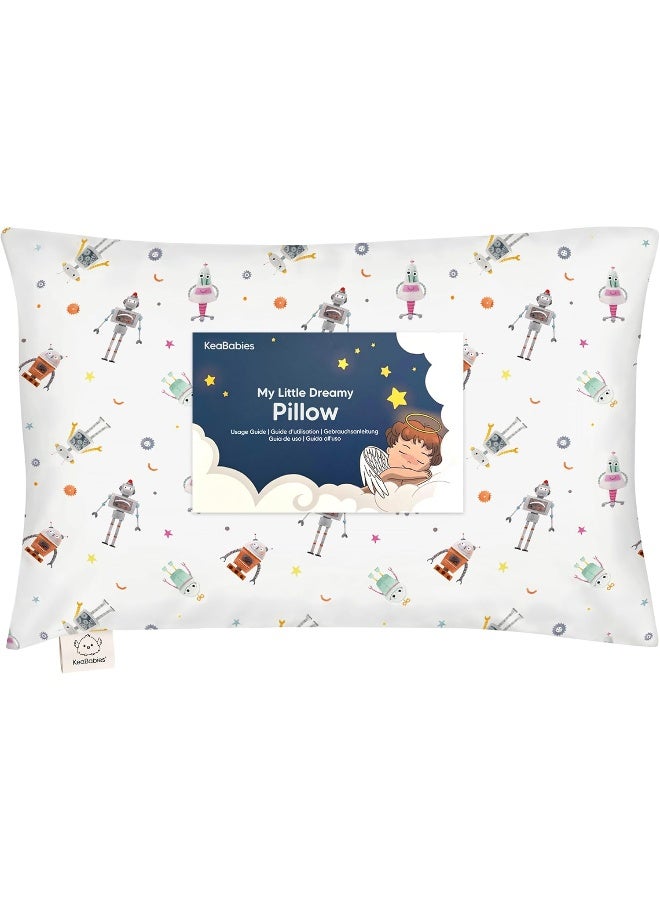 KeaBabies Toddler Pillow with Pillowcase - 13x18 My Little Dreamy Kids Travel Bed Pillows for Sleeping  - Image 1