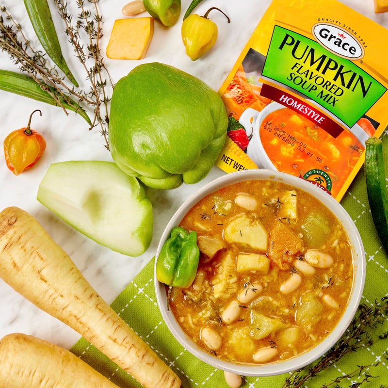 Grace Pumpkin Flavored Soup Mix 1.59oz - 6 Pack Homestyle Jamaican Soup Mix - Great for Caribbean Curry Soup - Image 2